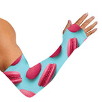 Pink Macarons Print Sun Protection Arm Sleeves