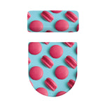 Pink Macarons Print Toilet Lid And Tank Cover Set