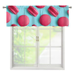 Pink Macarons Print Window Valance