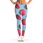 Pink Macarons Print Women's Leggings