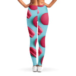 Pink Macarons Print Women's Leggings