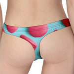 Pink Macarons Print Women's Thong