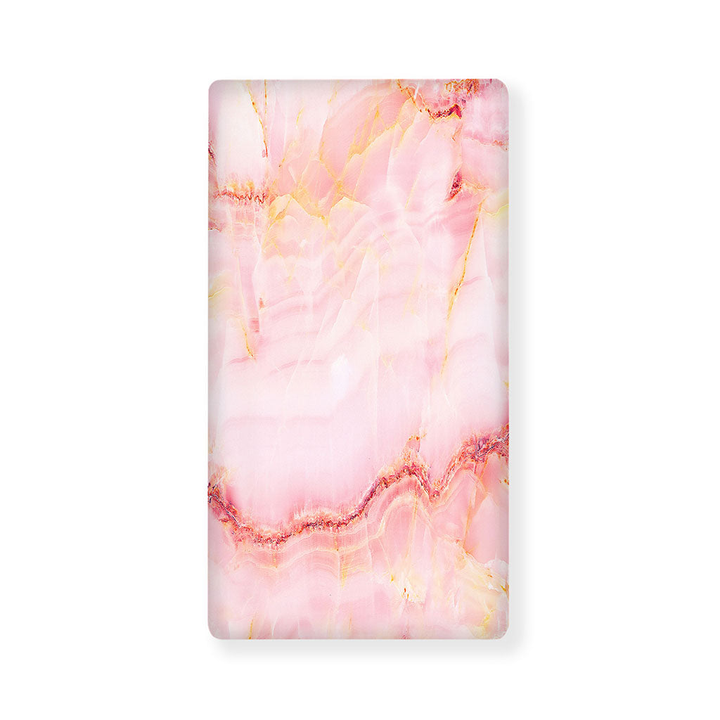 Pink Marble Print Baby Crib Sheet
