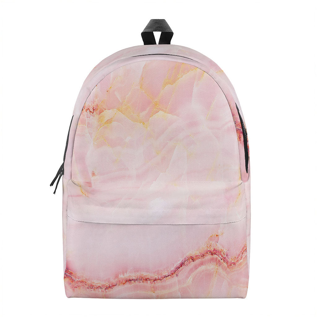 Pink Marble Print Backpack