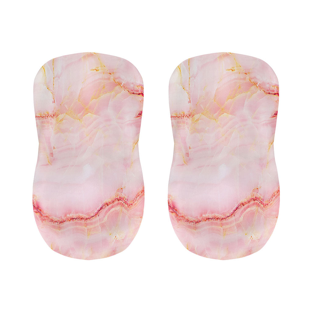 Pink Marble Print Bar Stool Covers