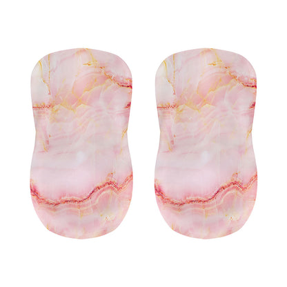 Pink Marble Print Bar Stool Covers