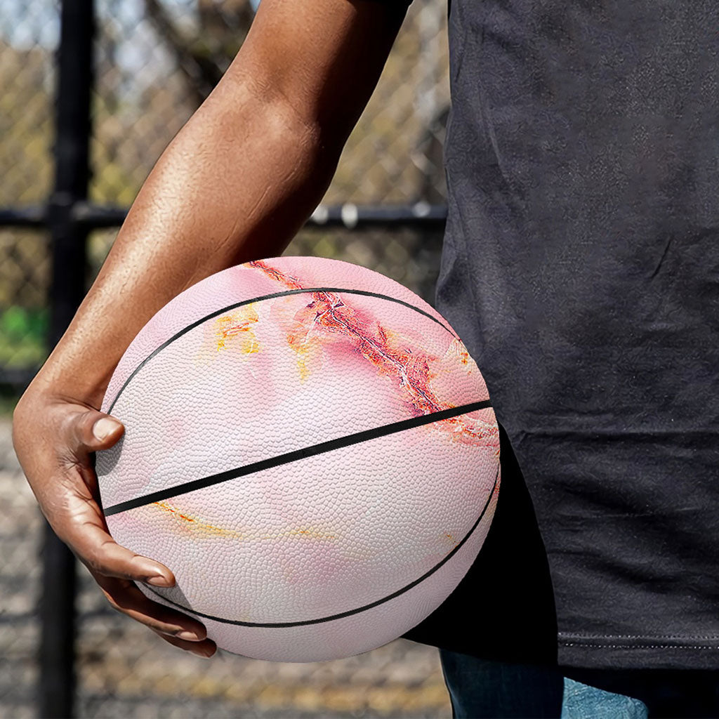 Pink Marble Print Basketball