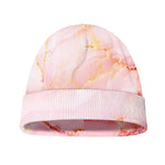 Pink Marble Print Beanie