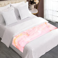Pink Marble Print Bed Runner