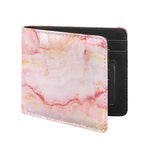 Pink Marble Print Bifold Wallet