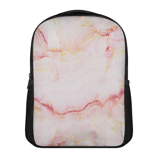 Pink Marble Print Casual Backpack