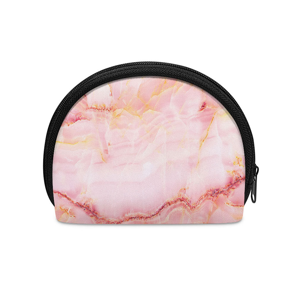 Pink Marble Print Coin Purse