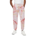 Pink Marble Print Cotton Sweatpants