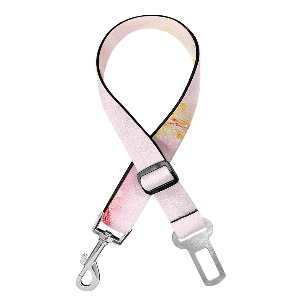 Pink Marble Print Dog Seat Belt