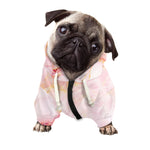 Pink Marble Print Dog Zip Up Hoodie