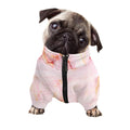 Pink Marble Print Dog Zip Up Jacket