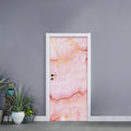 Pink Marble Print Door Sticker