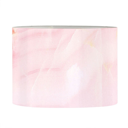 Pink Marble Print Drum Lamp Shade