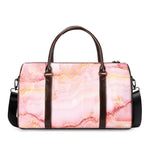 Pink Marble Print Duffle Bag