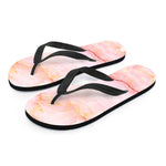 Pink Marble Print Flip Flops
