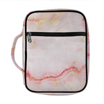 Pink Marble Print Front Pocket Bible Bag