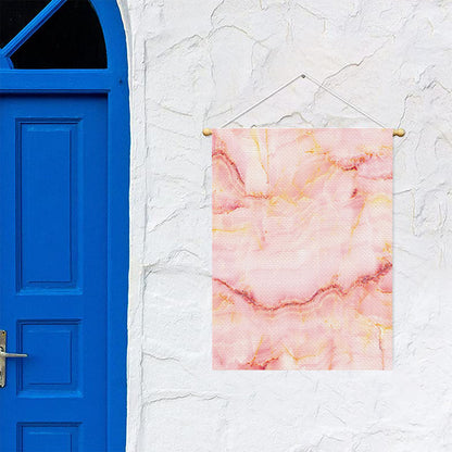 Pink Marble Print Garden Flag