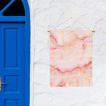Pink Marble Print Garden Flag