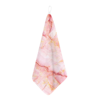 Pink Marble Print Hand Towel