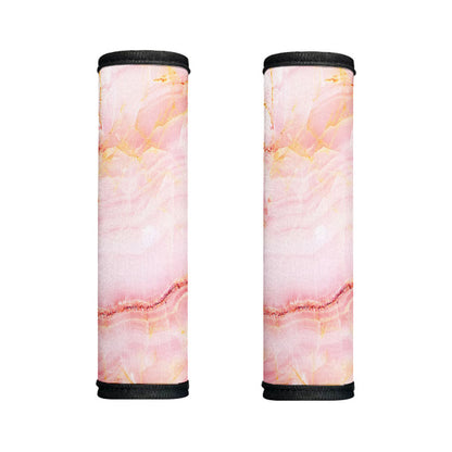Pink Marble Print Handle Covers