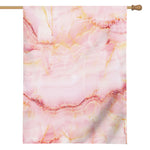 Pink Marble Print House Flag