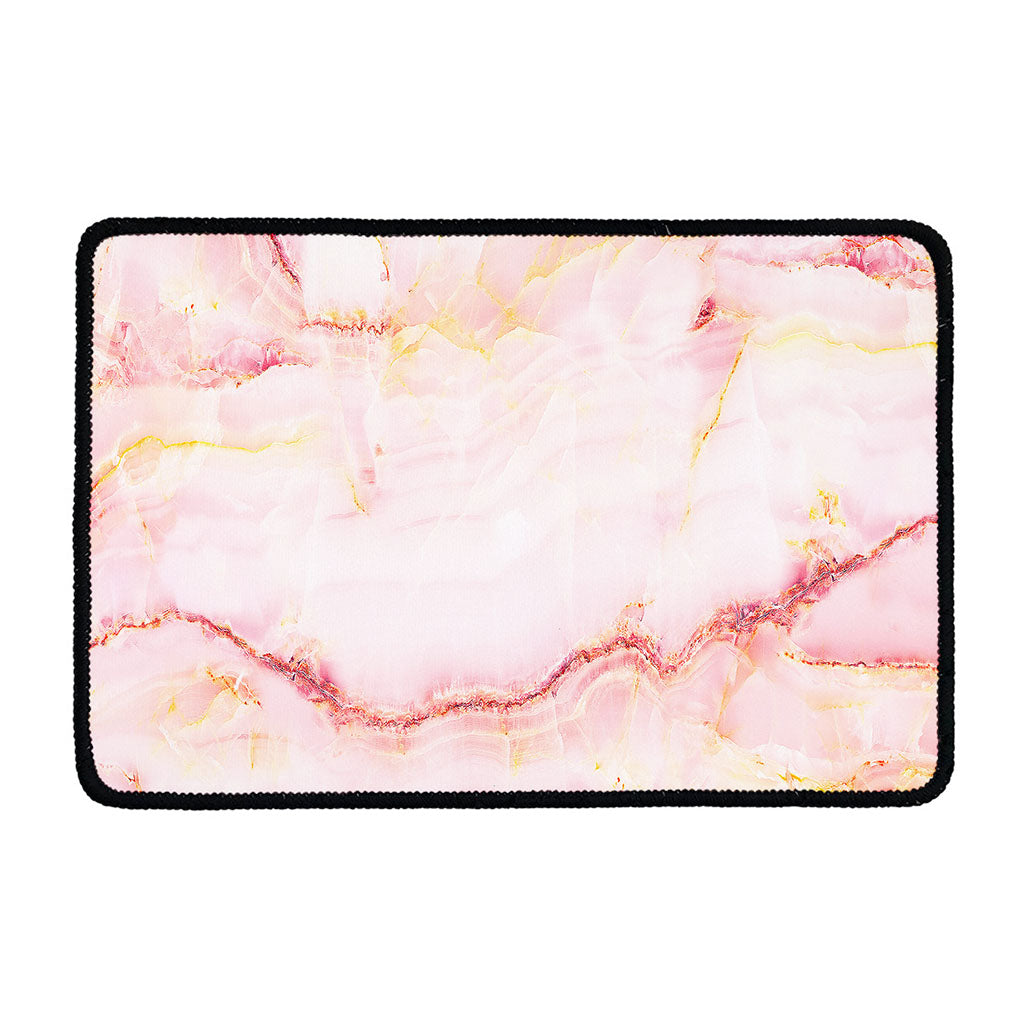 Pink Marble Print Kitchen Mat