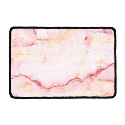 Pink Marble Print Kitchen Mat