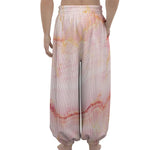 Pink Marble Print Lantern Pants