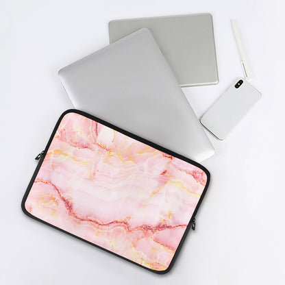 Pink Marble Print Laptop Sleeve