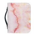 Pink Marble Print Leather Bible Cover