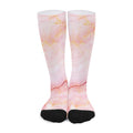 Pink Marble Print Long Socks