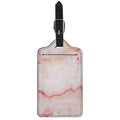 Pink Marble Print Luggage Tag