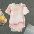 Pink Marble Print Men's Bodysuit