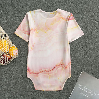 Pink Marble Print Men's Bodysuit