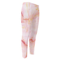 Pink Marble Print Men's Compression Pants