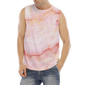 Pink Marble Print Men's Fitness Tank Top