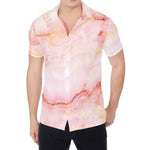 Pink Marble Print Men's Shirt