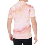 Pink Marble Print Men's Shirt