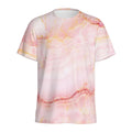 Pink Marble Print Men's Athletic T-Shirt