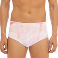Pink Marble Print Men's Triangle Swim Briefs
