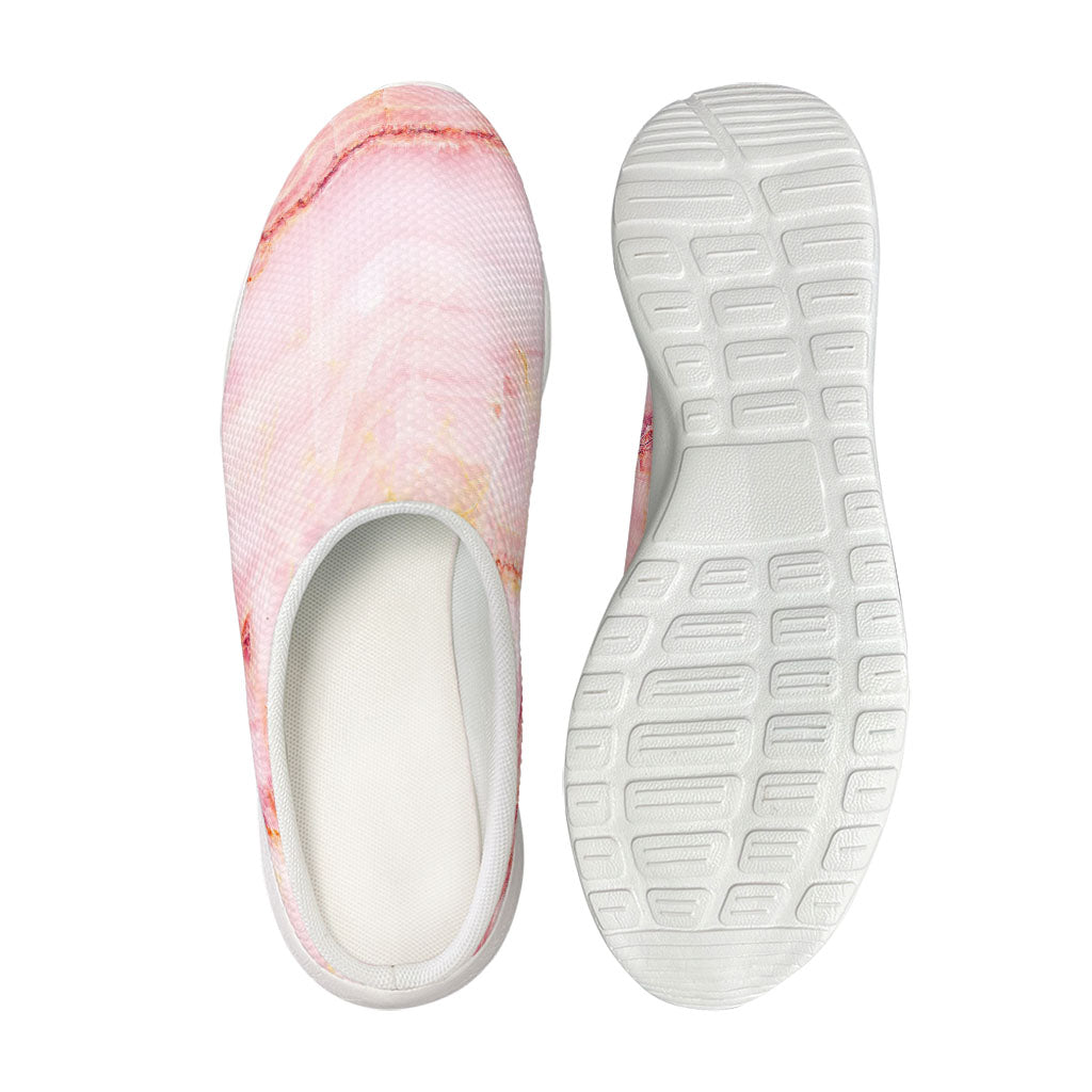 Pink Marble Print Mesh Casual Shoes