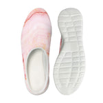 Pink Marble Print Mesh Casual Shoes