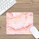 Pink Marble Print Mouse Pad