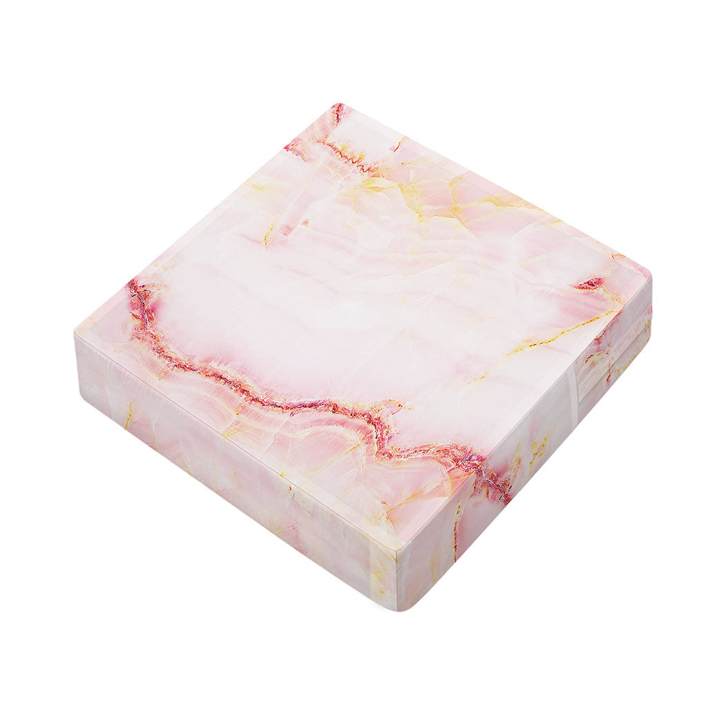 Pink Marble Print Outdoor Seat Cushion Cover