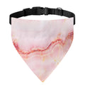 Pink Marble Print Over The Collar Dog Bandana